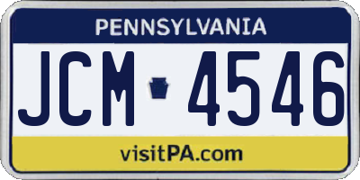 PA license plate JCM4546