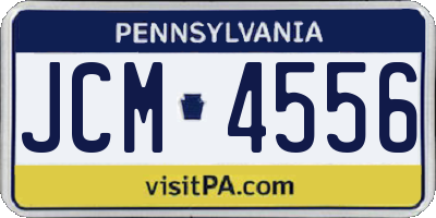 PA license plate JCM4556