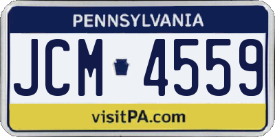 PA license plate JCM4559