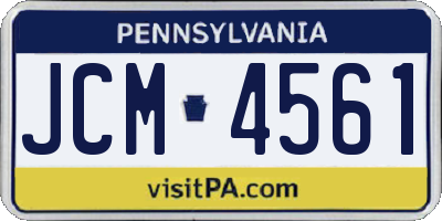 PA license plate JCM4561