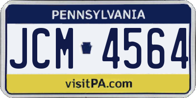 PA license plate JCM4564