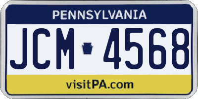 PA license plate JCM4568