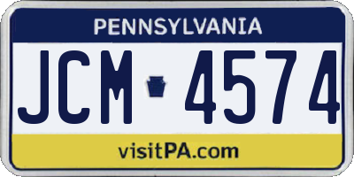 PA license plate JCM4574