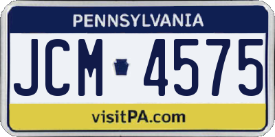 PA license plate JCM4575