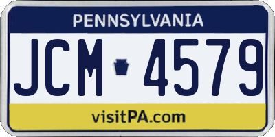 PA license plate JCM4579