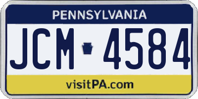 PA license plate JCM4584