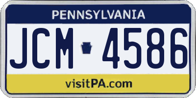 PA license plate JCM4586