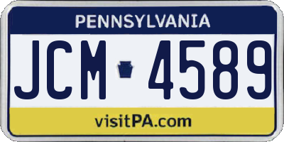 PA license plate JCM4589