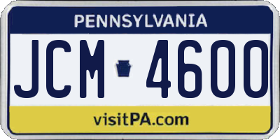 PA license plate JCM4600