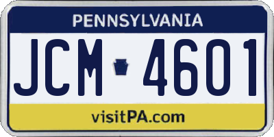 PA license plate JCM4601