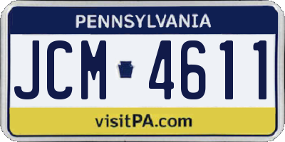 PA license plate JCM4611