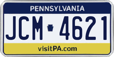 PA license plate JCM4621