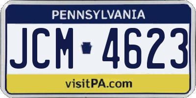 PA license plate JCM4623