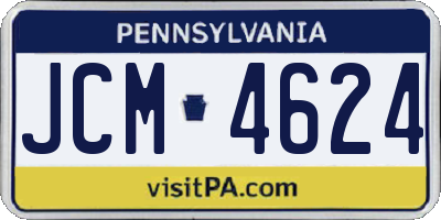 PA license plate JCM4624