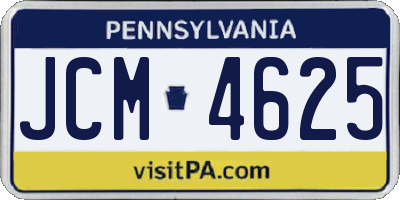 PA license plate JCM4625