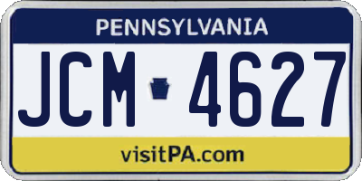 PA license plate JCM4627