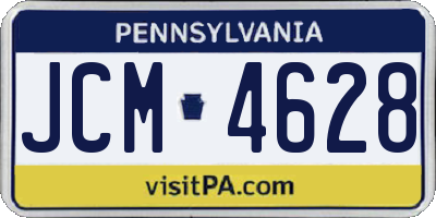 PA license plate JCM4628