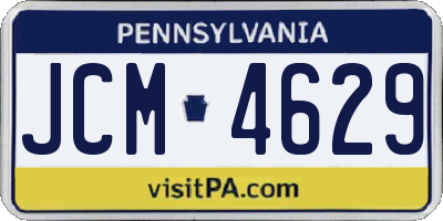 PA license plate JCM4629