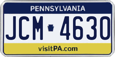 PA license plate JCM4630