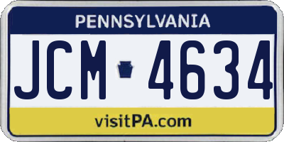 PA license plate JCM4634