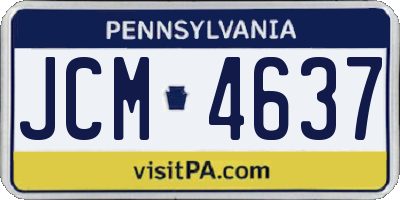 PA license plate JCM4637