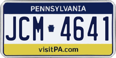 PA license plate JCM4641