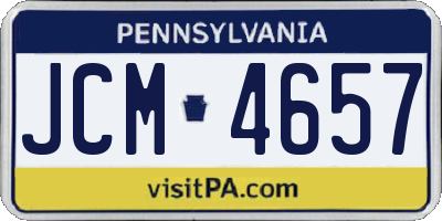 PA license plate JCM4657