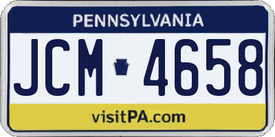 PA license plate JCM4658
