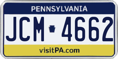 PA license plate JCM4662