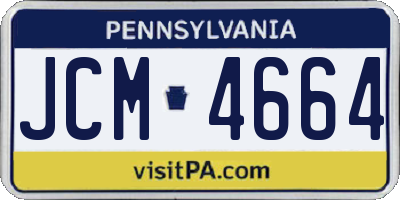 PA license plate JCM4664