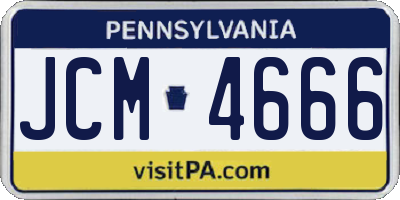 PA license plate JCM4666