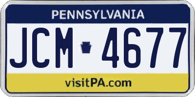 PA license plate JCM4677