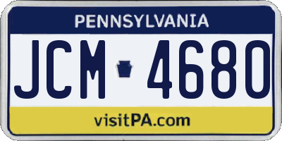 PA license plate JCM4680