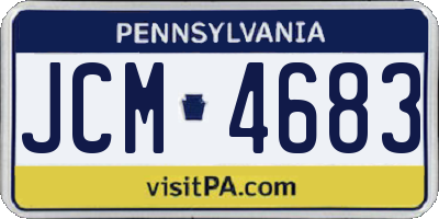 PA license plate JCM4683
