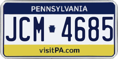 PA license plate JCM4685