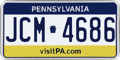 PA license plate JCM4686