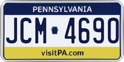 PA license plate JCM4690