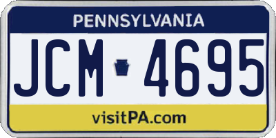 PA license plate JCM4695