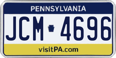 PA license plate JCM4696