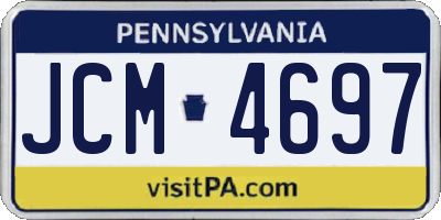 PA license plate JCM4697