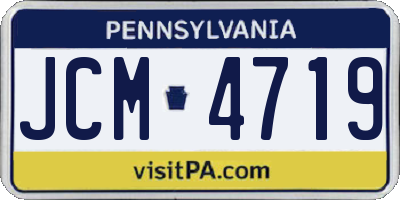 PA license plate JCM4719