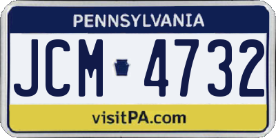 PA license plate JCM4732