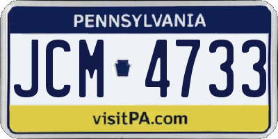 PA license plate JCM4733