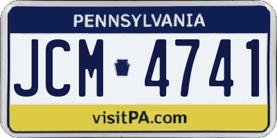 PA license plate JCM4741