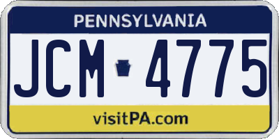 PA license plate JCM4775