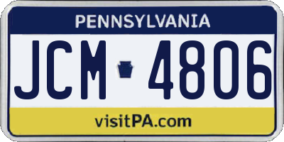 PA license plate JCM4806