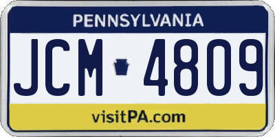 PA license plate JCM4809