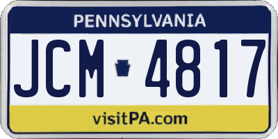 PA license plate JCM4817