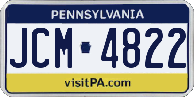 PA license plate JCM4822