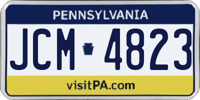 PA license plate JCM4823
